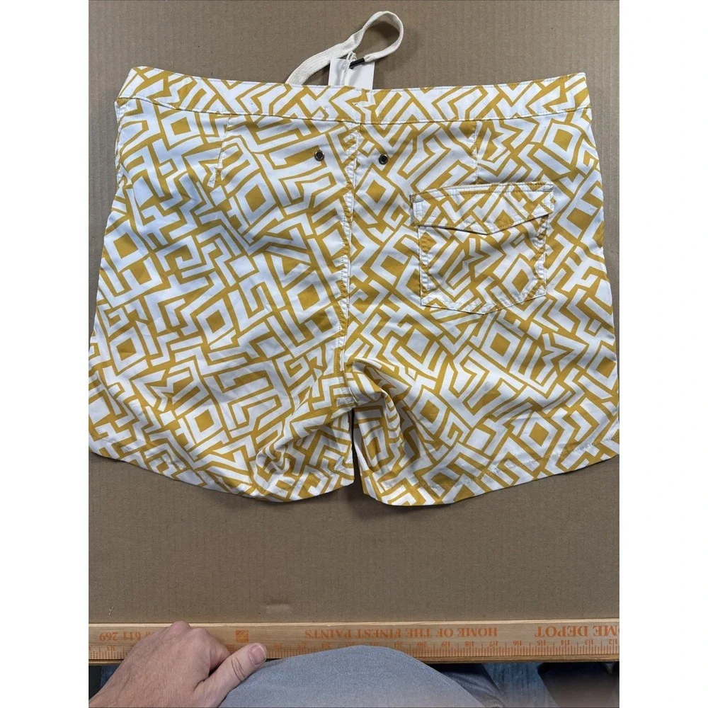 HAMMIES CABANA NWT Mens Sz Large Gold Lined Retro Vintage Swim Shorts Trunks 5